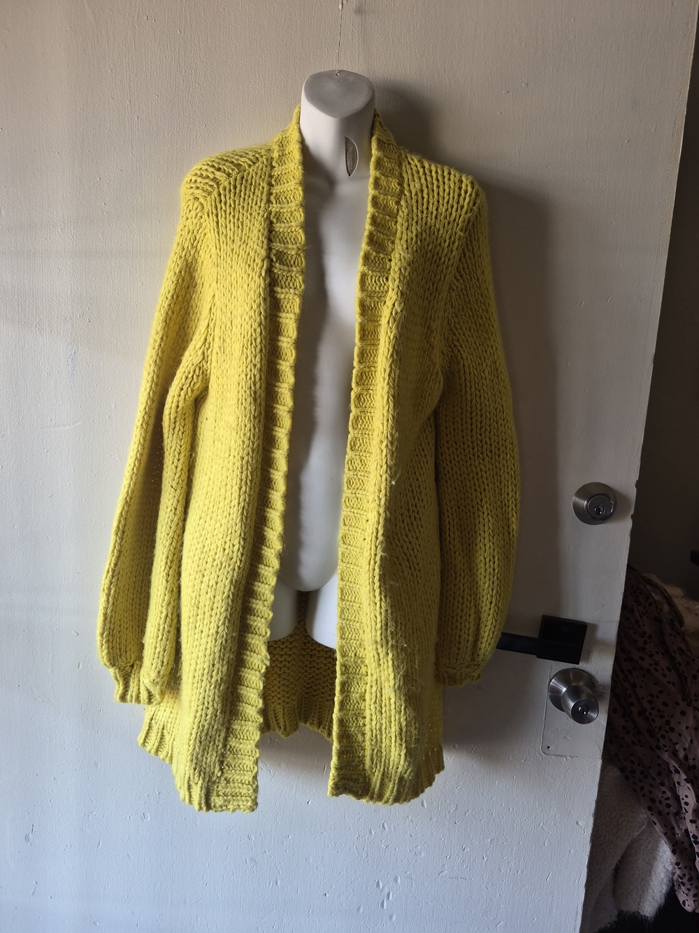 cloth & stone Bright Yellow Chunky Open-Front Cardigan